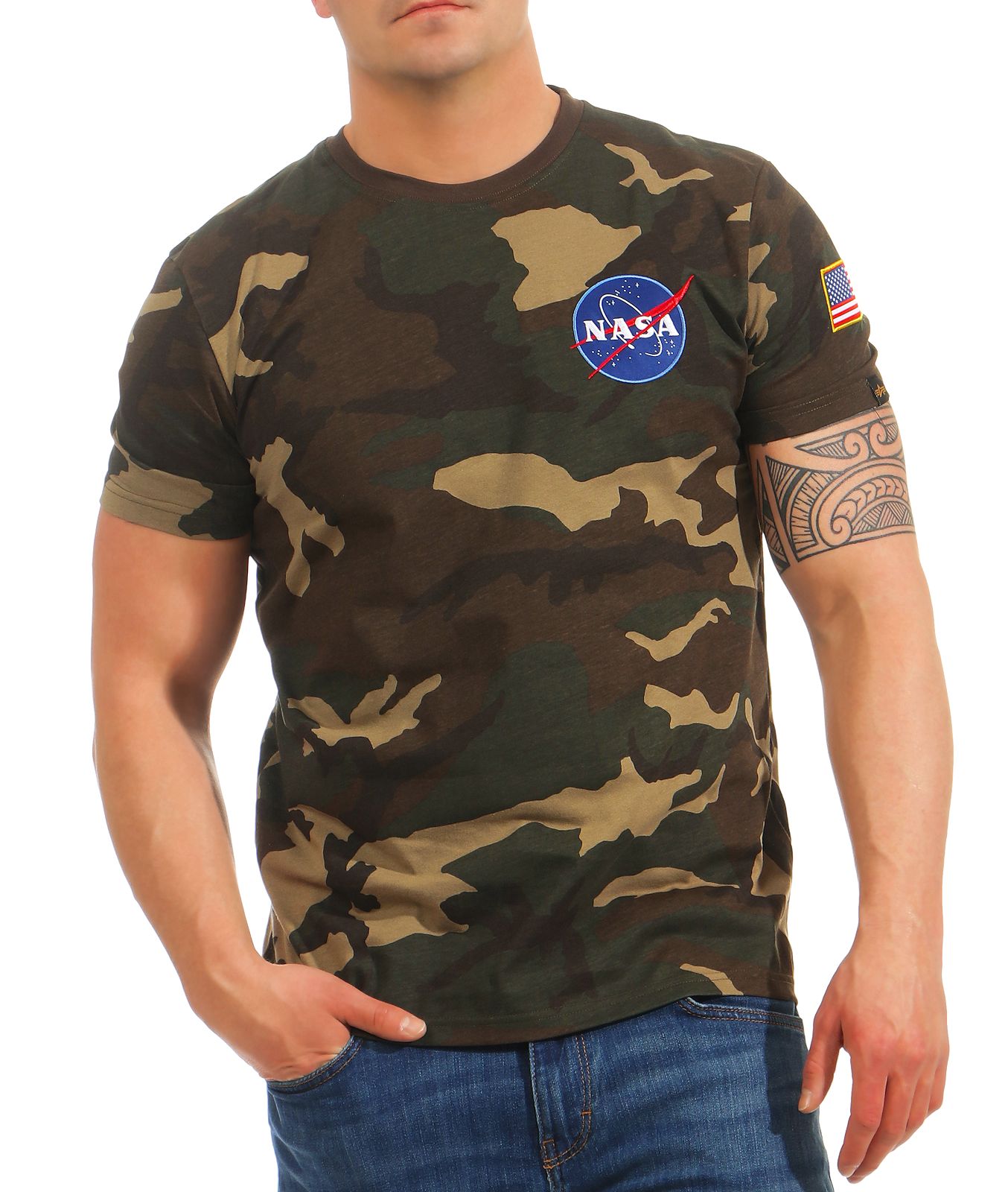 Alpha Industries Herren T-Shirt Space Shuttle T 176507 Männer kurzarm Tee  Basic | eBay