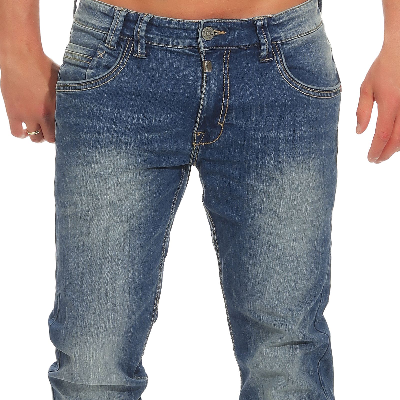 Timezone Herren Jeans 27-10015 Gerrit Hose Denim Regular Fit Slim Leg Low Rise