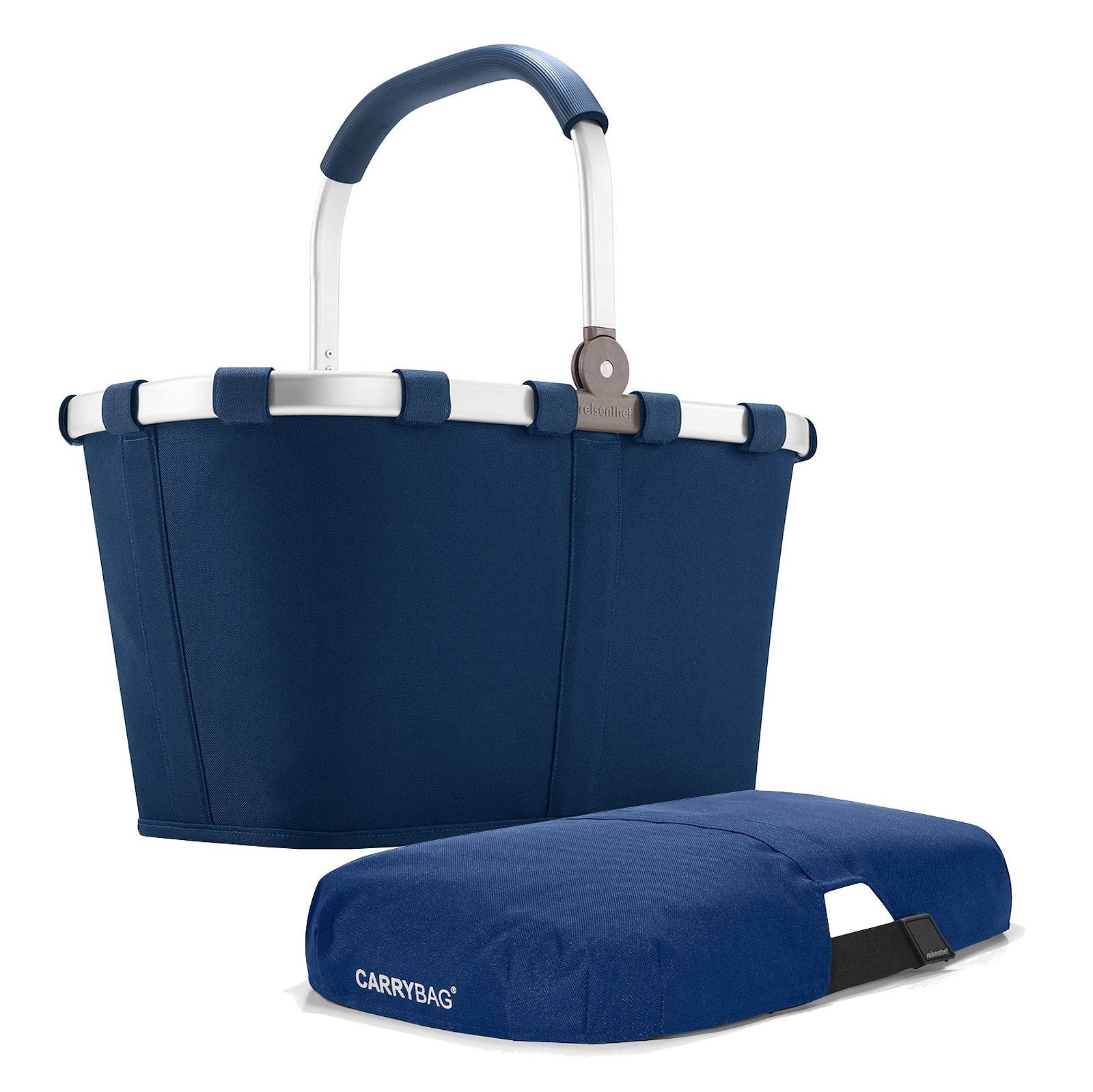 Reisenthel carrybag cover navy Überzug Sichtschutz Einkaufskorb Deckel Blau 