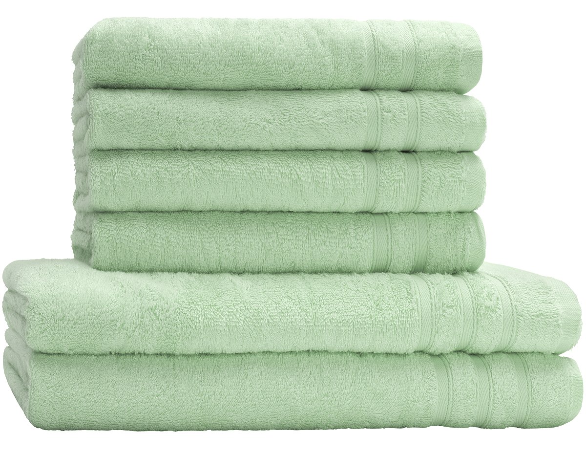 Handtuch Set 6tlg. 4 Handtücher 2 Duschtücher Duschtuch Frottee Baumwolle  6er | eBay