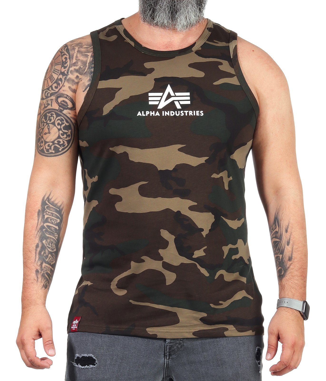 Alpha Industries Herren Tank 126566 Shirt Top Muskelshirt eBay Achselshirt Basic 