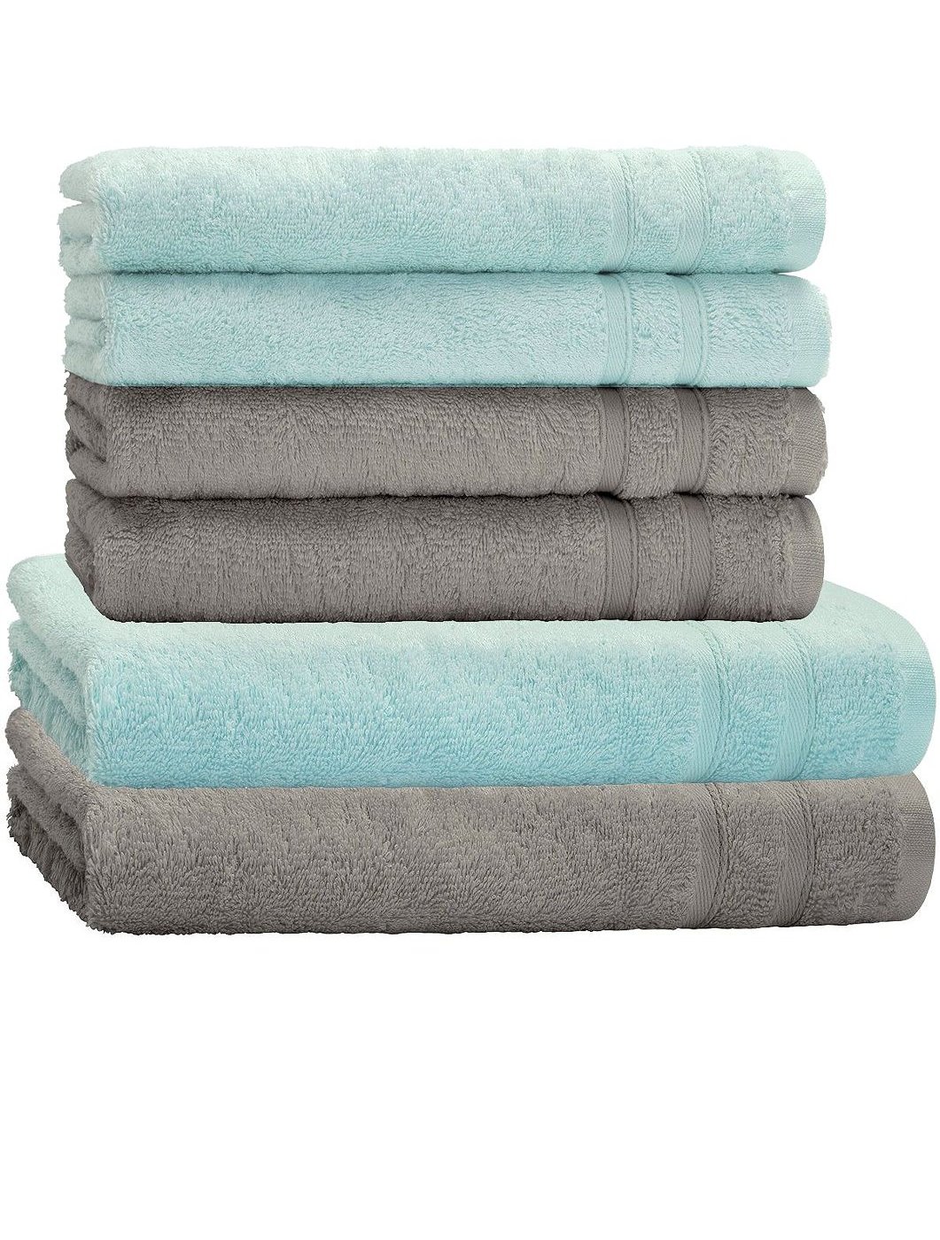 Handtuch Set 6tlg. 4 Handtücher 2 2 Duschtuch Farben Baumwolle | Mix eBay Duschtücher