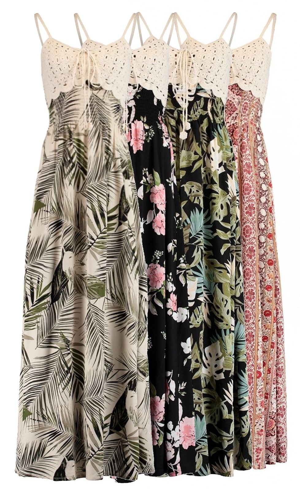 Hailys Damen Maxi Kleid Damenkleid langes Trägerkleid Spaghettiträger  Ka44ja | eBay | Sommerkleider