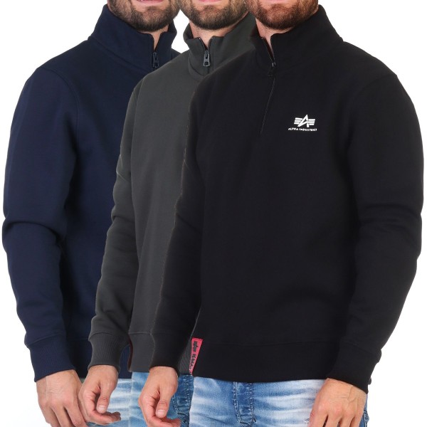 Alpha Industries Herren Sweatshirt Half Zip Sweater SL 108308