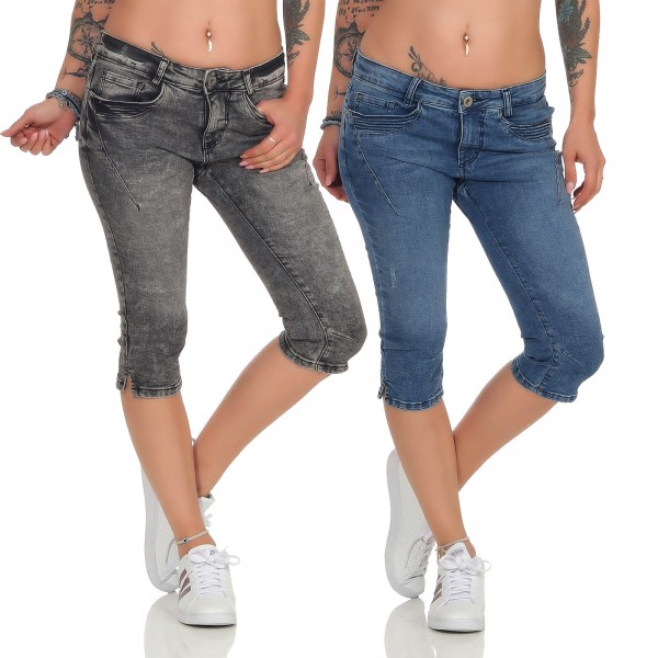 Sublevel Damen Capri Jeans Shorts LSL-336