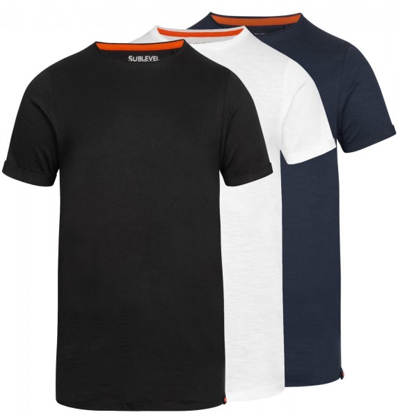 Sublevel Herren T-Shirt 3er Pack LSL-434