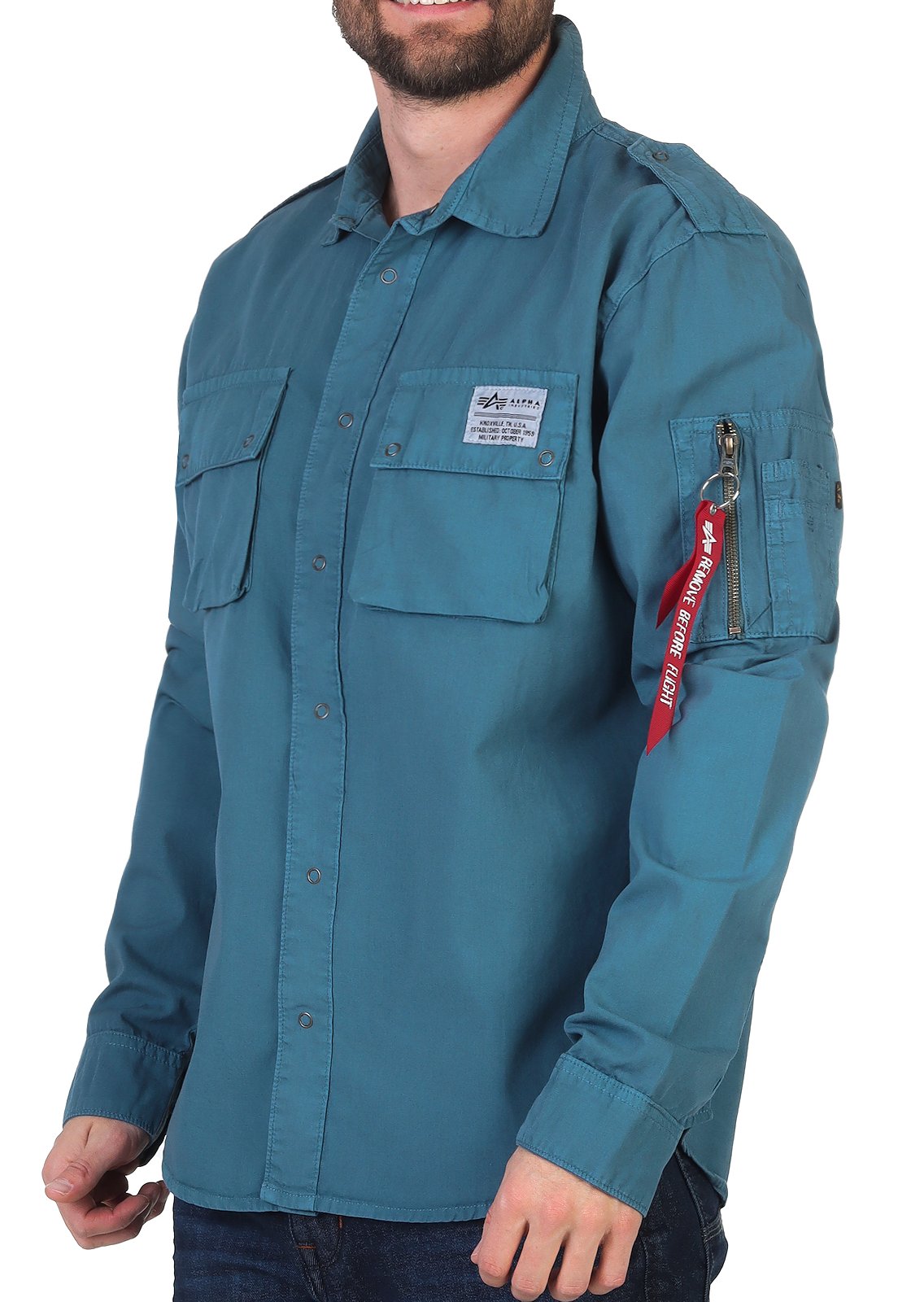 Marken Shirt Langarm Company 138420 Hemd | Alpha | Military Industries Urban Lifestyle | Herren L.E.M.B. Industries Alpha
