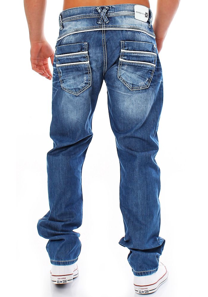 14204 Cipo & Baxx C-1127 Herren Jeans Regular fit Hose Farbe blau