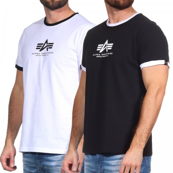 Alpha Industries Herren T-Shirt Basic T Contrast ML 106501
