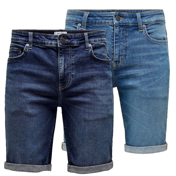 ONLY & SONS Herren Jeans Shorts ONSPly Box Ana