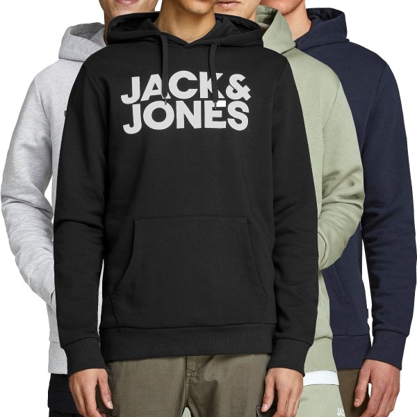 Jack & Jones Herren Hoodie JJECorp Logo