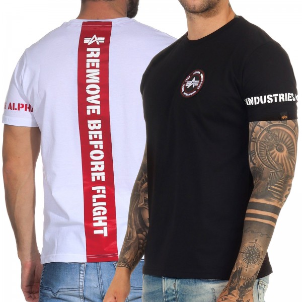 Alpha Industries Herren T-Shirt RBF Back Stripe T 128534