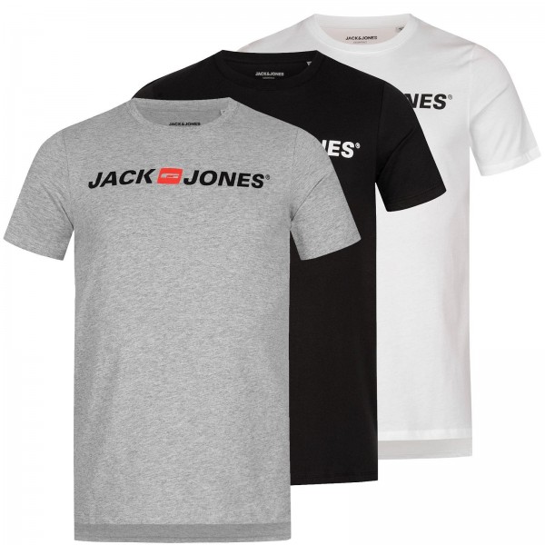 Set 3er Jack & Jones Herren T-Shirt JJECorp Logo Tee 12137126