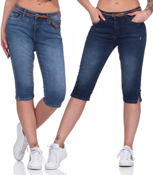 Sublevel Damen Capri Jeans Shorts LSL-429
